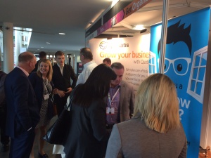 The team chatting to installers at the FIT Show